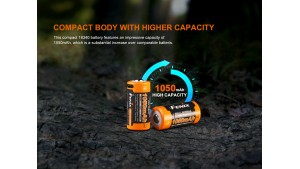 Fenix 16340 - 1050mAh - Acumulator cu USB Type-C - ARB-L 16-1050UP